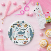 Niedlich unter Meereshai Pappteller (Party)