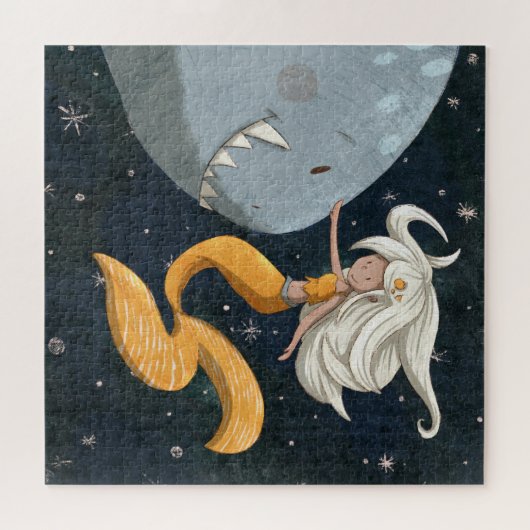 Niedlich unter Meerjungfrau und Hai Puzzle (Horizontal)