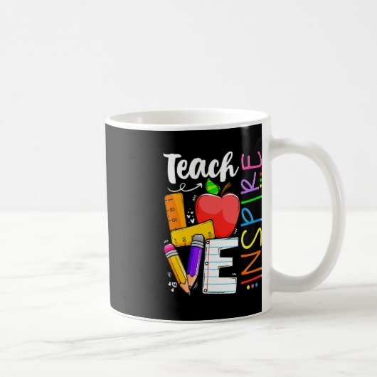 Niedlich Unterrichten Liebe und Inspirier Männer L Kaffeetasse (Rechts)