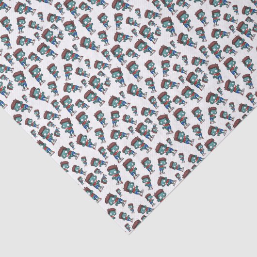 Niedlich Untotes Zombie Muster Creepy Cool Seidenpapier (Ausschnitt)