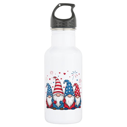 Niedlich USA Gnomes Cartoon-68123 Edelstahlflasche (Vorderseite)