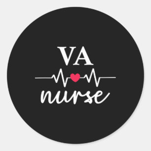 Niedlich Va Nurse Rn Nursing Department Runder Aufkleber