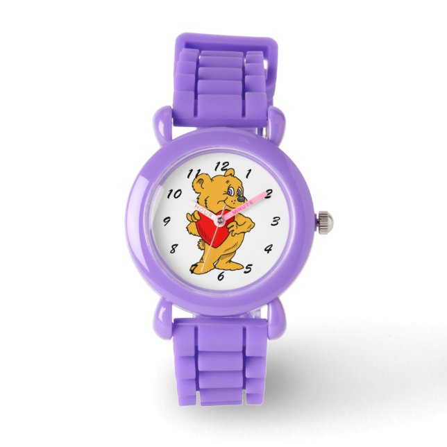 Niedlich Valentine Bär Wristwatch Armbanduhr (Vorderseite)