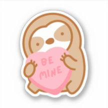 Niedlich Valentine Be my Candy Heart Sloth