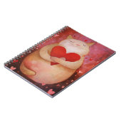 Niedlich Valentine Cat Notizblock (Linke Seite)
