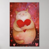 Niedlich Valentine Cat Poster (Vorne)
