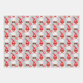 Niedlich Valentine Girl Gnome Pattern Geschenkpapier Set (Vorderseite 3)