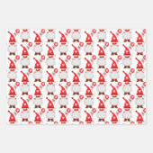 Niedlich Valentine Girl Gnome Pattern Geschenkpapier Set (Vorderseite 2)