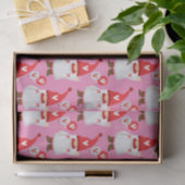 Niedlich Valentine Girl Gnome Pattern Seidenpapier (Geschenk)