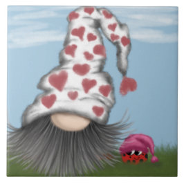 Niedlich Valentine Gnome Fliese