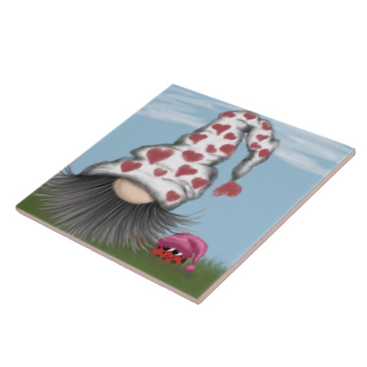 Niedlich Valentine Gnome Fliese (Seite)