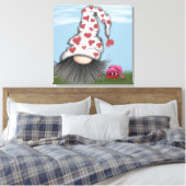 Niedlich Valentine Gnome Leinwanddruck (Insitu (Schlafzimmer))