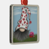 Niedlich Valentine Gnome Ornament Aus Metall (Rechts)