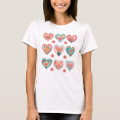 Niedlich Valentine Hearts T-Shirt (Vorderseite)