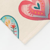 Niedlich Valentine Herzmuster Fleece Blanket (Ecke)