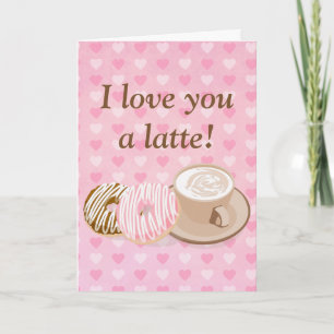 Niedlich Valentine Latte Feiertagskarte