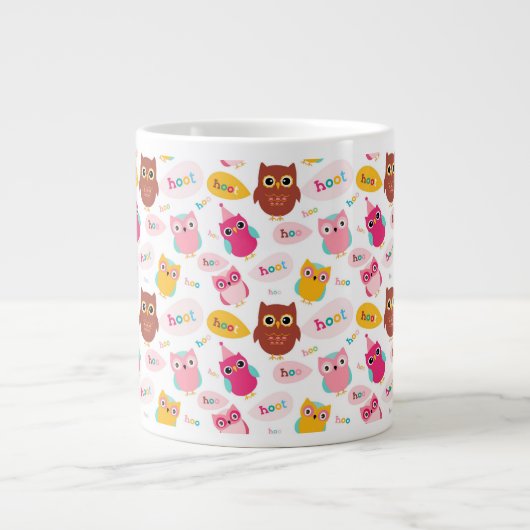 Niedlich Valentine Owls Jumbo-Tasse (Vorderseite)