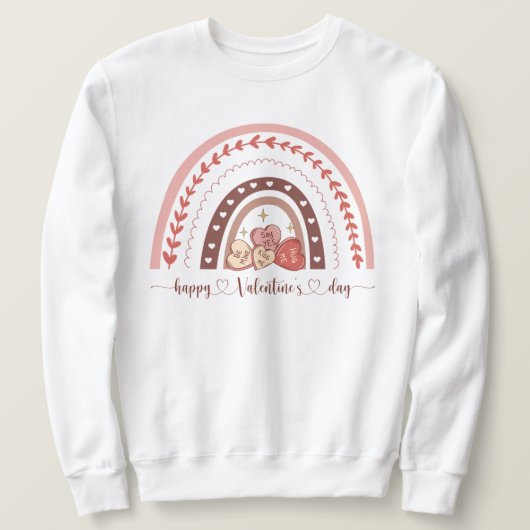 Niedlich Valentine Rainbow | Valentingeschenk | Va Sweatshirt (Design vorne)