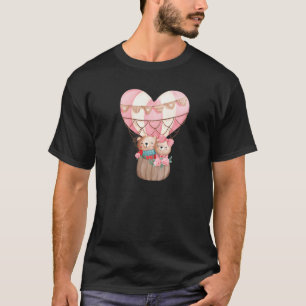 Niedlich Valentine Teddy Bears Pink Herzlich willk T-Shirt