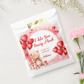 Niedlich Valentine Teddy mit Red Hearts Klassenzim Geschenktütchen (Versiegelt)