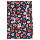 Niedlich Valentines Hearts Mittlere Geschenktüte (Rückseite)