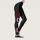 Niedlich Valentines Liebe Rosa Weiße Mode Leggings (Rechts)