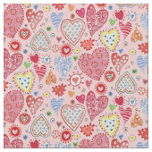 Niedlich Valentinherzen Liebe rosa Muster Stoff (Nahaufnahme)