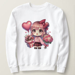 Niedlich Valentinstag-Anime Sweatshirt