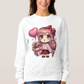 Niedlich Valentinstag-Anime Sweatshirt (Vorderseite)