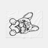 Niedlich Valentinstag Franzose Bulldog Lover Fleecedecke (Vorderseite (Horizontal))