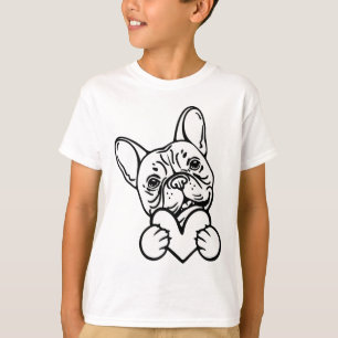 Niedlich Valentinstag Franzose Bulldog Lover T-Shirt