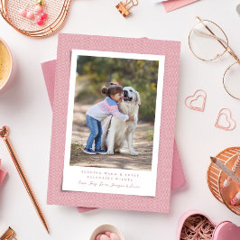 Niedlich Valentinstag Haustier Foto warm schwül Feiertagskarte