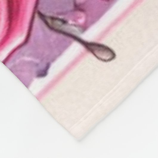 Niedlich Valentinstag Katze/Kätzchen Fleecedecke (Ecke)