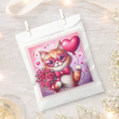 Niedlich Valentinstag Katze/Kätzchen Geschenktütchen (Ausgeschnitten)
