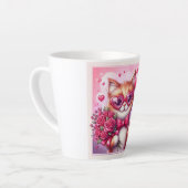 Niedlich Valentinstag Katze/Kätzchen Milchtasse (Linke Ecke)