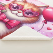 Niedlich Valentinstag Katze/Kätzchen Sherpadecke (3/4)
