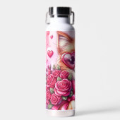 Niedlich Valentinstag Katze/Kätzchen Trinkflasche (Vorne)