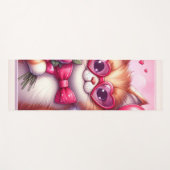 Niedlich Valentinstag Katze/Kätzchen Yogamatte (Vorderseite (Horizontal))