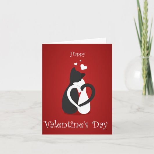 Niedlich Valentinstag Katzen Liebe Feiertagskarte (Vorderseite)