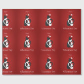 Niedlich Valentinstag Katzen Liebe Geschenkpapier (Flach)