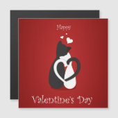 Niedlich Valentinstag Katzen Liebe Magnetkarte (Vorne/Hinten)