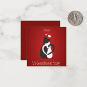 Niedlich Valentinstag Katzen Liebe Mitteilungskarte (Vorderseite/Rückseite Beispiel)