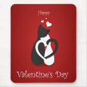 Niedlich Valentinstag Katzen Liebe Mousepad (Vorne)