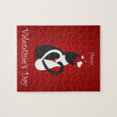Niedlich Valentinstag Katzen Liebe Puzzle (Horizontal)