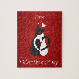 Niedlich Valentinstag Katzen Liebe Puzzle