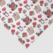 Niedlich Valentinstag Panda Bären Liebe Muster Seidenpapier (Detail)