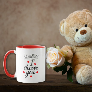 Niedlich Valentinstag Personalisierter Name Tasse