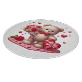 Niedlich Valentinstag Teddy Bär Schneider Schneidebrett (Ecke)