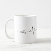 Niedlich Valentinstag Thema Heartbeat Hund Lover Kaffeetasse (Links)