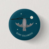 Niedlich Vampire Bat Halloween Button (Vorderseite)